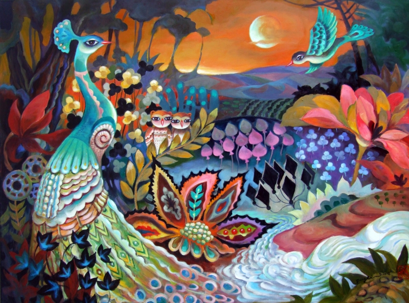 Peacock Dream by artist Ping Irvin